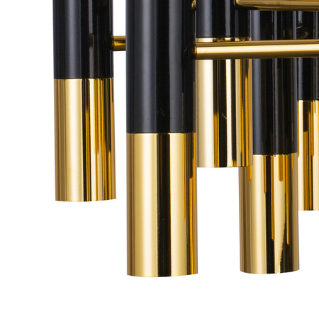 Lampa wisząca GOLDEN PIPE-13 czarno złota 60 cm
