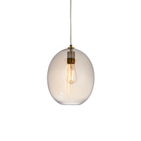 Kelda Oval Pendant Satin Brass Champagne
