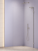 Kabina prysznicowa OXIA NICKEL BRUSHED walk-in 50x200 szkło czyste 8mm Active Shield 2.0 - WSPORNIK KĄTOWY