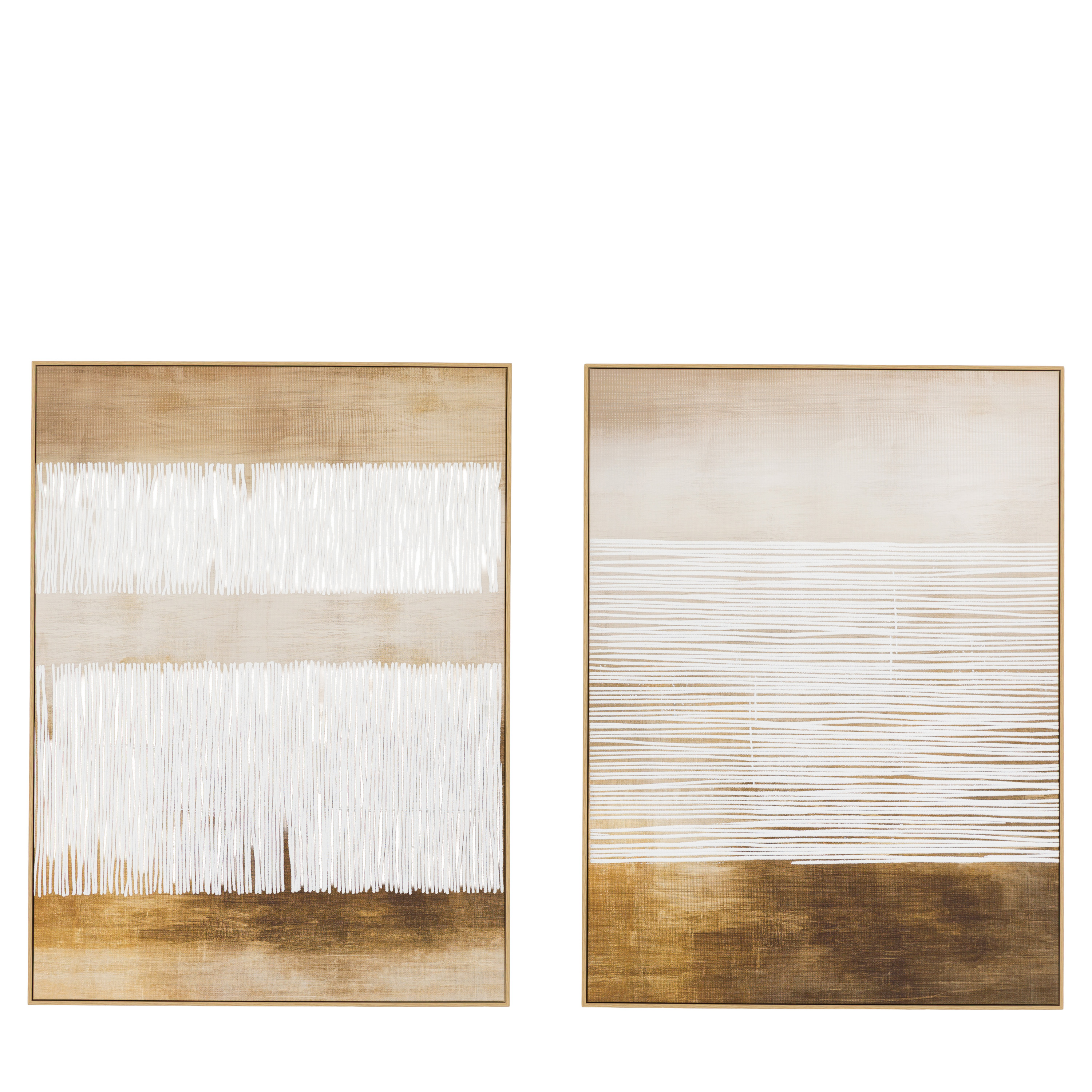 Obraz w ramie „Elemental” – brązowy, 59,5 × 3,5 × 79,5 cm, zestaw 2 szt.