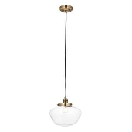 Camberley 1 Pendant Light Antique Brass Clear