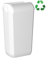ECOLORED ścienny kosz na śmieci z pokrywą, 23l, ABS, biały