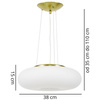 NOWOCZESNA LAMPA WISZĄCA BIAŁO-ZŁOTA BIANTE D38