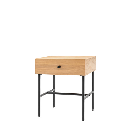 Ashdown 1 Drawer Bedside Natural 400x400x500mm