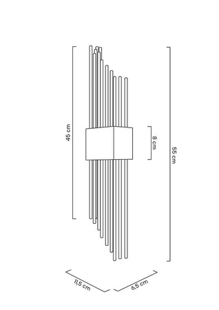 MOOSEE lampa ścienna SLANT złota