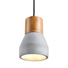Lampa wisząca CONCRETE  12 cm- szary beton, drewno