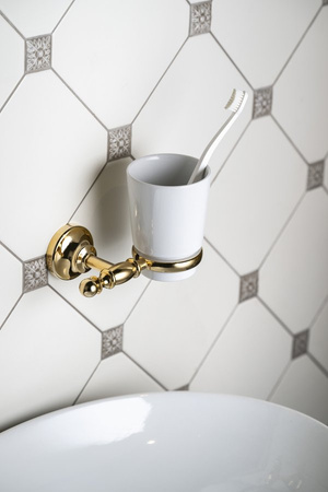 PERLA wisząci kubek ceramiczny, złoto