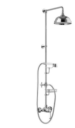 VIENNA zestaw prysznicowy z baterią, mydelniczka, wys. 1291mm, chrom