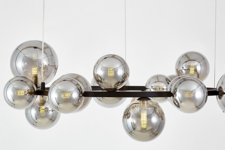 NOWOCZESNA LAMPA WISZĄCA CZARNO-DYMIONY MERIDO W15
