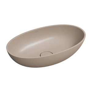 SHELL M+ umywalka nablatowa, 60 x 35 cm, dune beige mat