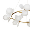 Lampa wisząca CHIC 105 cm - biało złota nowoczesna lampa do salonu