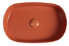 INFINITY OVAL umywalka ceramiczna nablatowa 55x36cm, terracotta