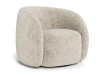 Fotel wypoczynkowy Lodi – beżowy fotel obrotowy Juto 4 z czarną stalową podstawą ACTONA