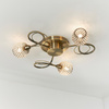 Aherne 3 Ceiling Lamp Antique Brass