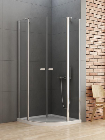 KABINA NEW SOLEO PÓŁOKRĄGŁA U 100x100x195 CZYSTE 6mm ACTIVE SHIELD