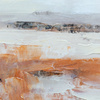 Warm Haze Framed Canvas 1000x1000mm