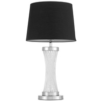 LAMPA NOCNA GLAMOUR CZARNO-CHROMOWANA VILLANOVA
