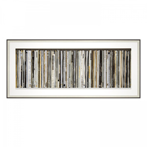 Obraz w ramie „Classic Vinyl” – szary / złoty, 121 × 4 × 53 cm