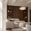 Lampa wisząca PEONY biała 50 cm - nowoczesna lampa sufitowa do salonu
