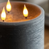 LED 3 Wick Candle Grey 150x150x150mm