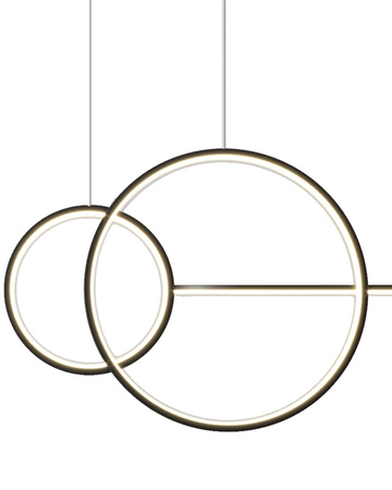 Lampa wisząca NEW AGE LED 120 cm - oprawa sufitowa czarna