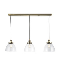 Hansen 3 Pendant Light Antique Brass
