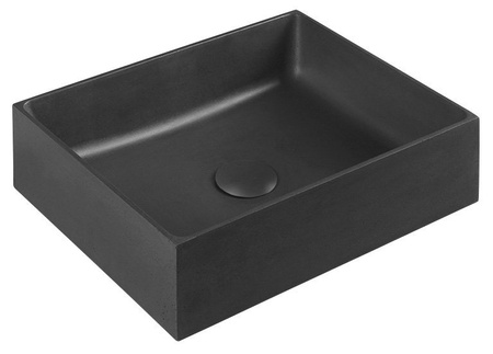 FORMIGO umywalka betonowa nablatowa, 47,5x36,5cm, antracyt mat