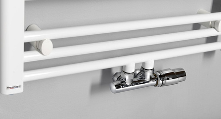 WICHER zestaw przyłączeniowy zespolony z termostatem, rozstaw 50mm, chrom