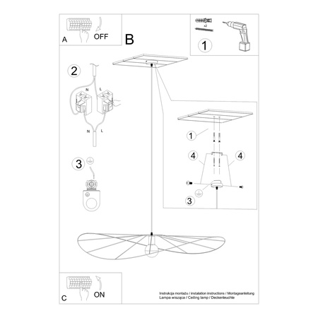 Lampa wisząca ESKOLA 110 czarna