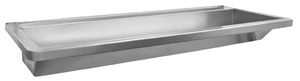 Komora gospodarcza ścienna 2400x130x450mm, stal nierdzewna mat