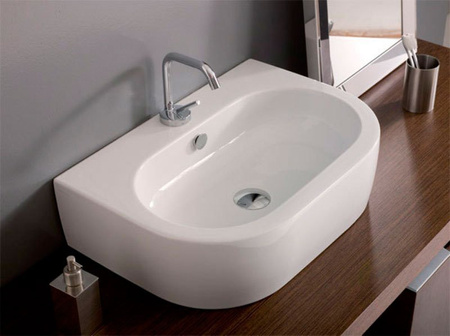 FLO umywalka ceramiczna 60x42cm, biały