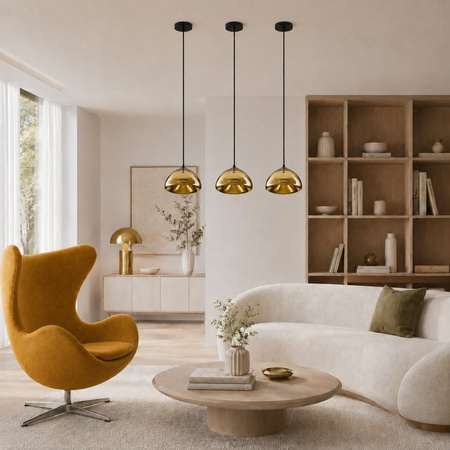Lampa wisząca VICTORY GLOW S złota 17 cm