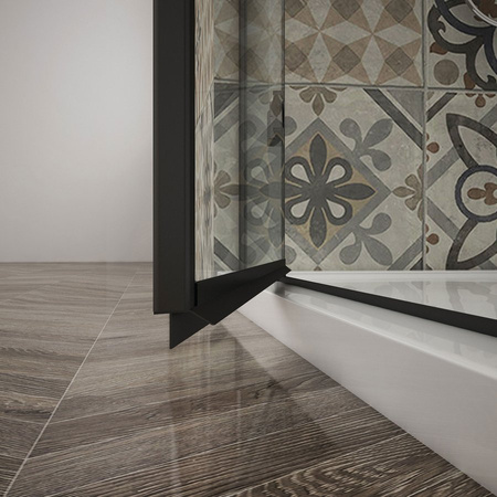 TRINITY BLACK kabina prysznicowa 1200x800mm, szkło matowe, prawe