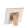Stripe Photo Frame Olive & Fawn 4x4in (2pk)