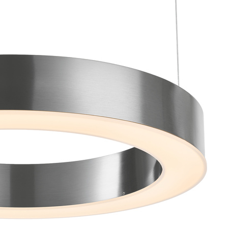 Lampa wisząca CIRCLE 40 cm - LED, ring nikiel szczotkowany
