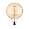 E27 LED Filament Globe 170x125mm Amber 2W
