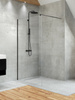 Kabina VELIO BLACK  walk-in 100x200 szkło czyste 8mm z powłoką