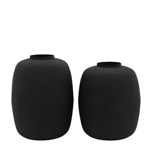 Zia Vase Black 335mm Set of 2
