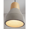 Lampa wisząca CONCRETE  12 cm- szary beton, drewno