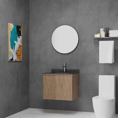 Szafka wisząca z blatem i umywalką Irvine Wood 600