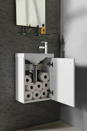 LATUS X szafka umywalkowa 39,4x50x22cm, biała