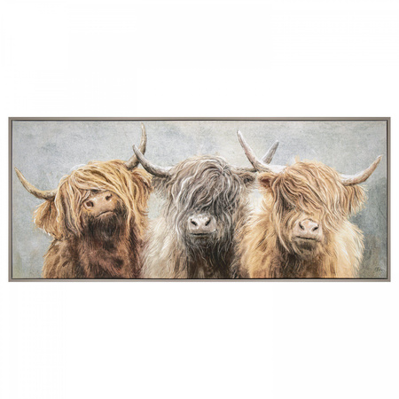 Three of a Kind Framed Canvas 1225x30x525mm
