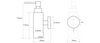 X-STEEL dozownik mydła 150ml, stal nierdzewna mat