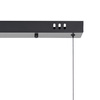 Lampa wisząca BLAKE 140 cm  - LED, czarna, podłużna z sześcioma dymionymi kloszami