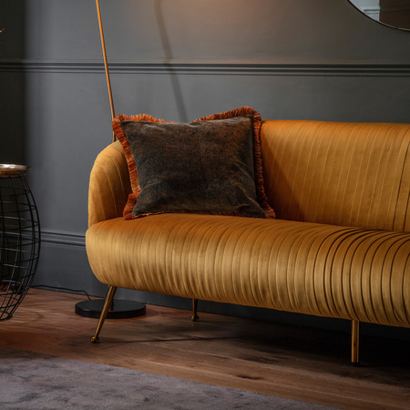 Mottled Velvet Cushion Teal 500x500mm