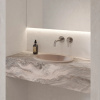 SHELL M+ umywalka podblatowa, 38 x 25 cm, dune beige mat