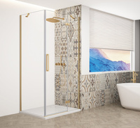 TRINITY GOLD MATT kabina prysznicowa 1100x900mm, szkło czyste, prawe
