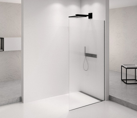 ARCHITEX BLACK MATT walk-in, 1462 mm, szkło Flute