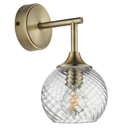 Allegra 1 Wall Light Antique Brass