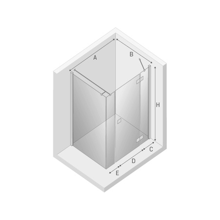 KABINA REFLEXA PROSTOKĄTNA P 110x80x200 CZYSTE 6mm ACTIVE SHIELD